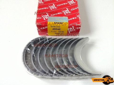 Вкладыши коренные M412 4TNV94. 4TNV98. 4TNE98. 4D98. 4TNE94 4D94 4TNE92 4D92 STD 129900-02340/ 129900-02800/ 129900-02801/729900-02800 ширина 23мм